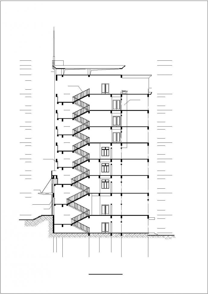 xx小区9300平米9层框架结构商住楼建筑设计CAD图纸（1-3层商用）_图1