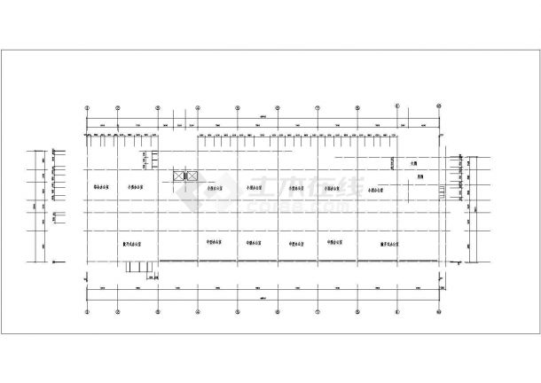 徐州市某商业街8千平米7+1层钢混框架结构商业大楼建筑设计CAD图纸-图一
