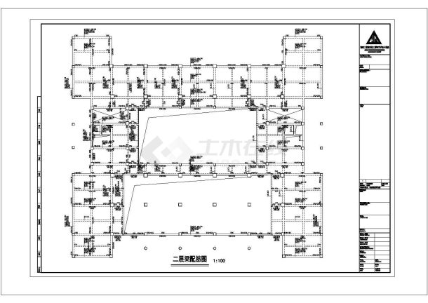 昆山市华耀路某市政单位8层框架结构办公楼全套结构设计CAD图纸-图一