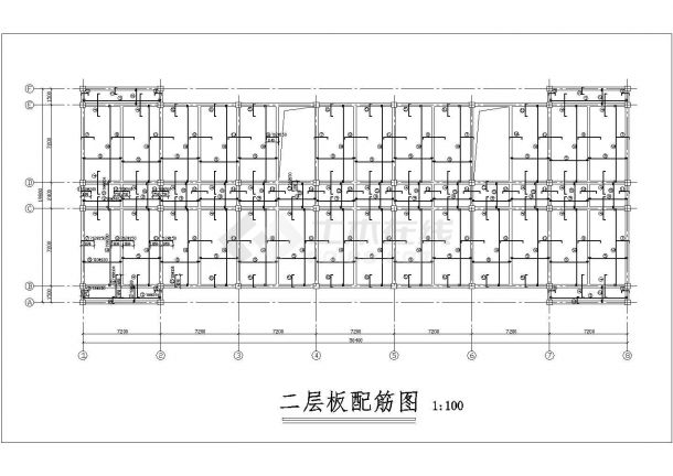 天津市某高校四层框架结构行政办公楼结构设计CAD图纸-图二