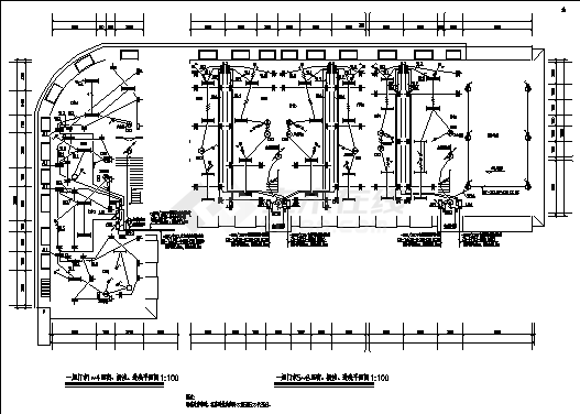 某城区多层商住楼电气系统设计施工cad图纸-图二