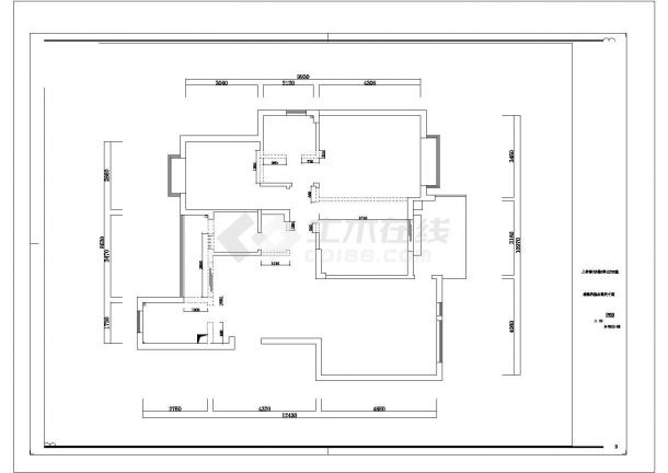 上林春天别墅室内装修CAD平面布置参考图-图一