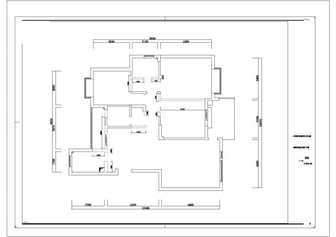 上林春天别墅室内装修CAD平面布置参考图_图1