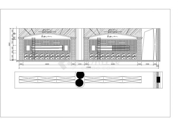 白云国际机场金龙美酒美食城改造装修设计cad详细施工图（含设计说明，含效果图及招标文件）-图一