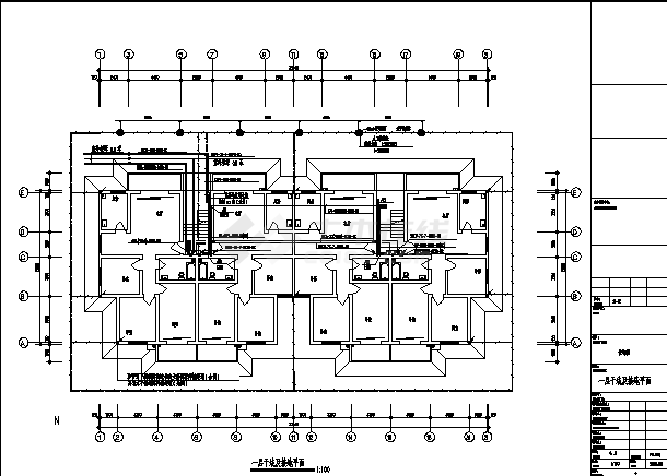 东方花园小区住宅楼电气系统设计施工cad图纸-图一