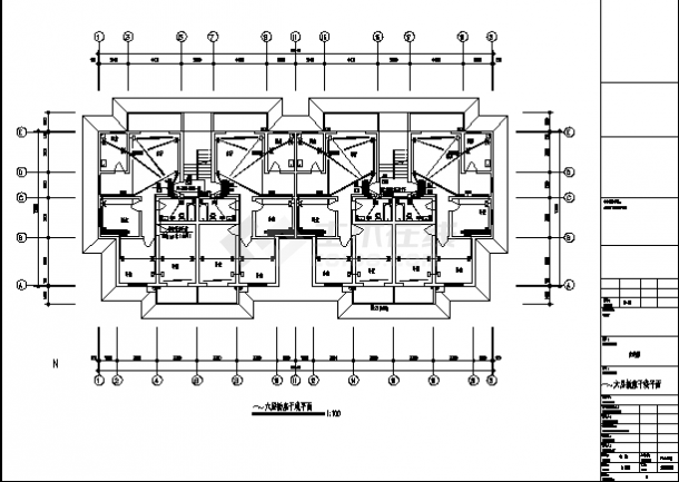 东方花园小区住宅楼电气系统设计施工cad图纸-图二