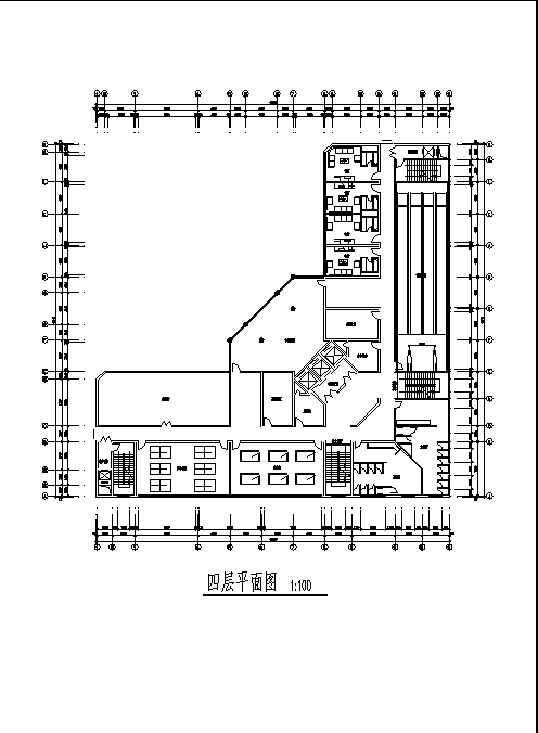 某高层V型宾馆综合楼建筑设计施工cad图纸（含说明）_图1