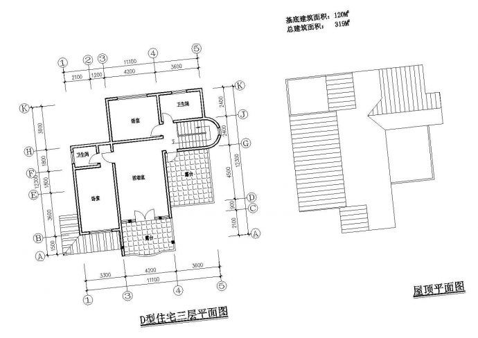 某城镇居民点CAD建筑设计规划（含单体）_图1