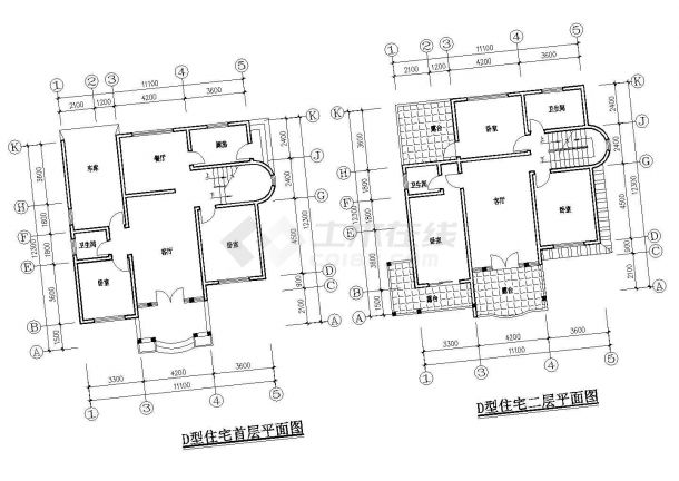 某城镇居民点CAD建筑设计规划（含单体）-图二