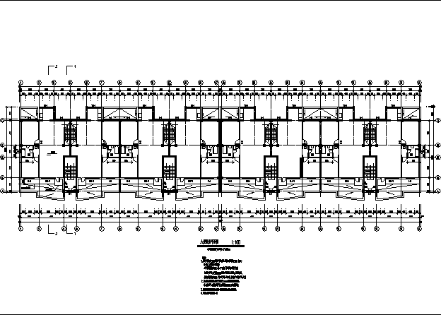 某小区7层带跃层住宅楼建筑设计施工cad图纸（含地下一层）