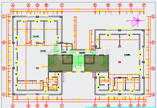 某公寓16层办公室平面翻新图CAD设计施工图-图一