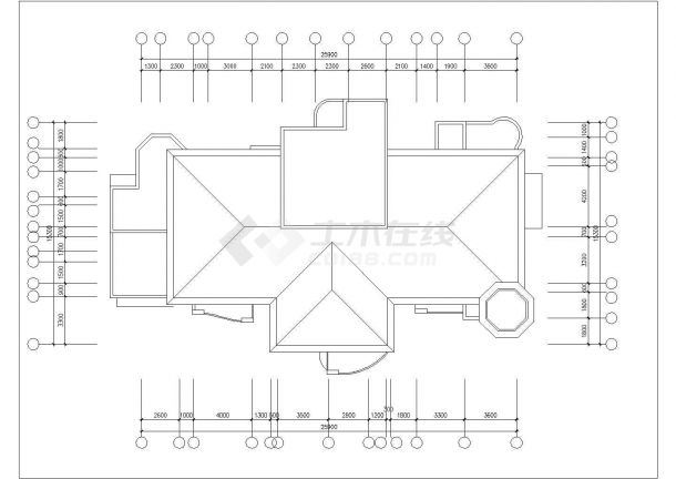 xx小区两栋25层框架结构连排商住楼平立面设计CAD图纸（1-3层商用）-图一