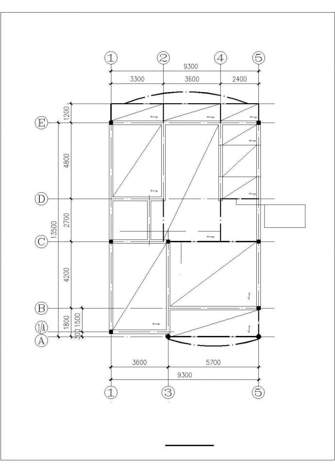 430平米4层砖混结构自建民居别墅楼平立剖面设计CAD图纸_图1