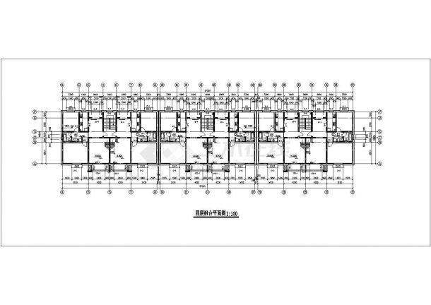2300平米左右五层砖混结构住宅楼平立剖面设计CAD图纸（含阁楼层）-图一