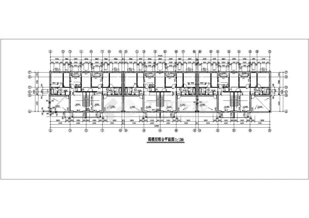 2300平米左右五层砖混结构住宅楼平立剖面设计CAD图纸（含阁楼层）-图二