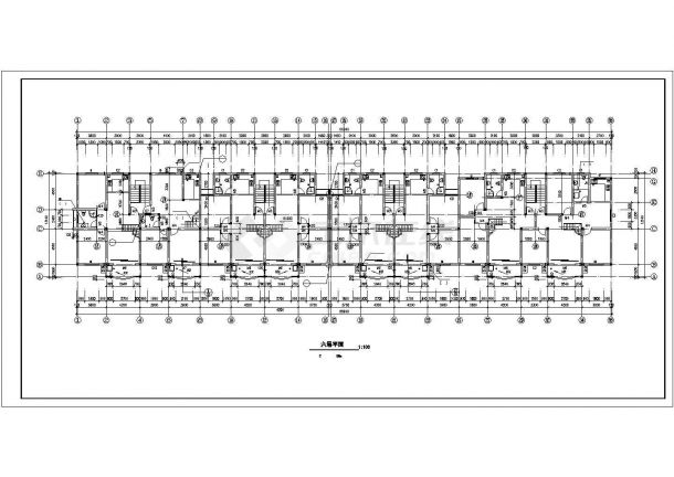xx社区5800平米7层框混结构住宅楼建筑设计CAD图纸（含阁楼和车库）-图二