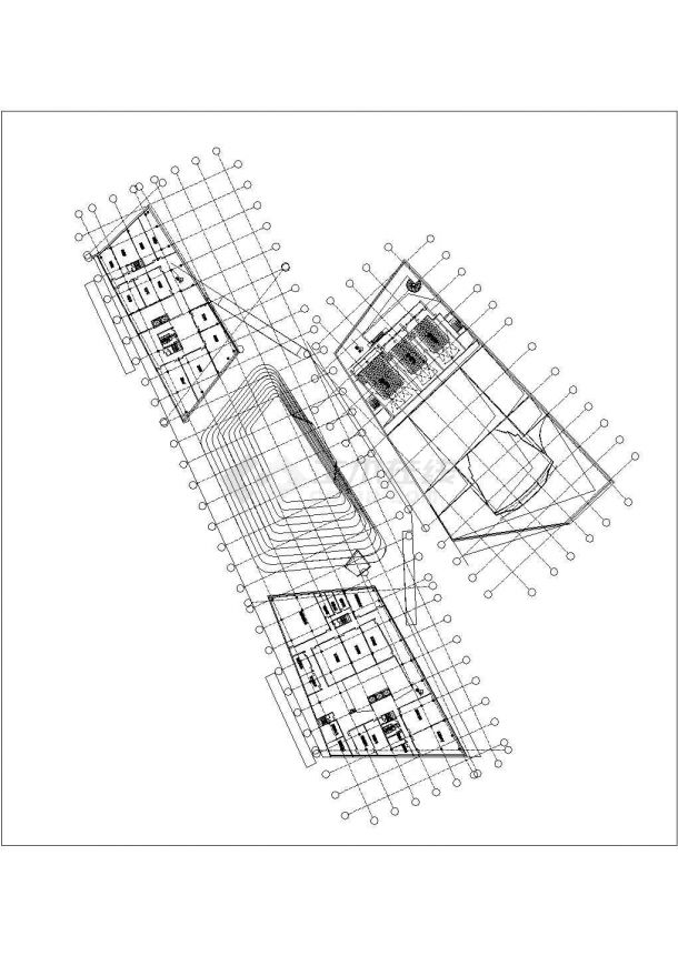 某东莞市民中心工人文化宫三层平面图CAD设计图-图一