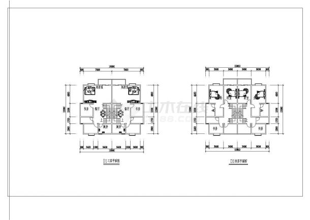 高层别墅结构规划CAD套图-图一