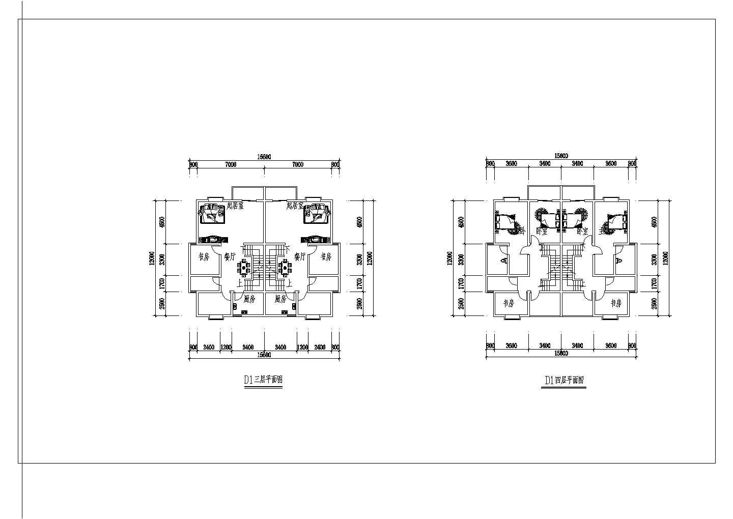 高层别墅结构规划CAD套图