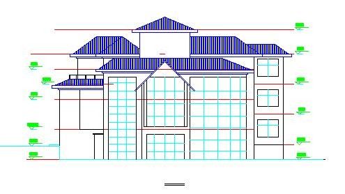 3层现代别墅室内装修施工图带效果图-图二