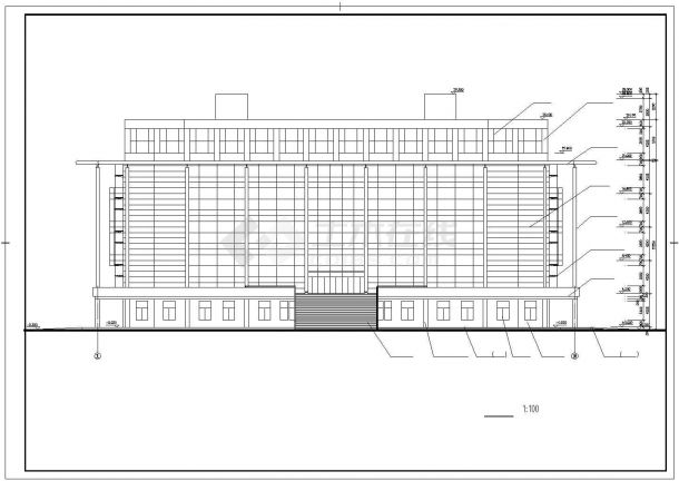 某地区师范学院教学楼中心规划方案设计CAD资料-图一