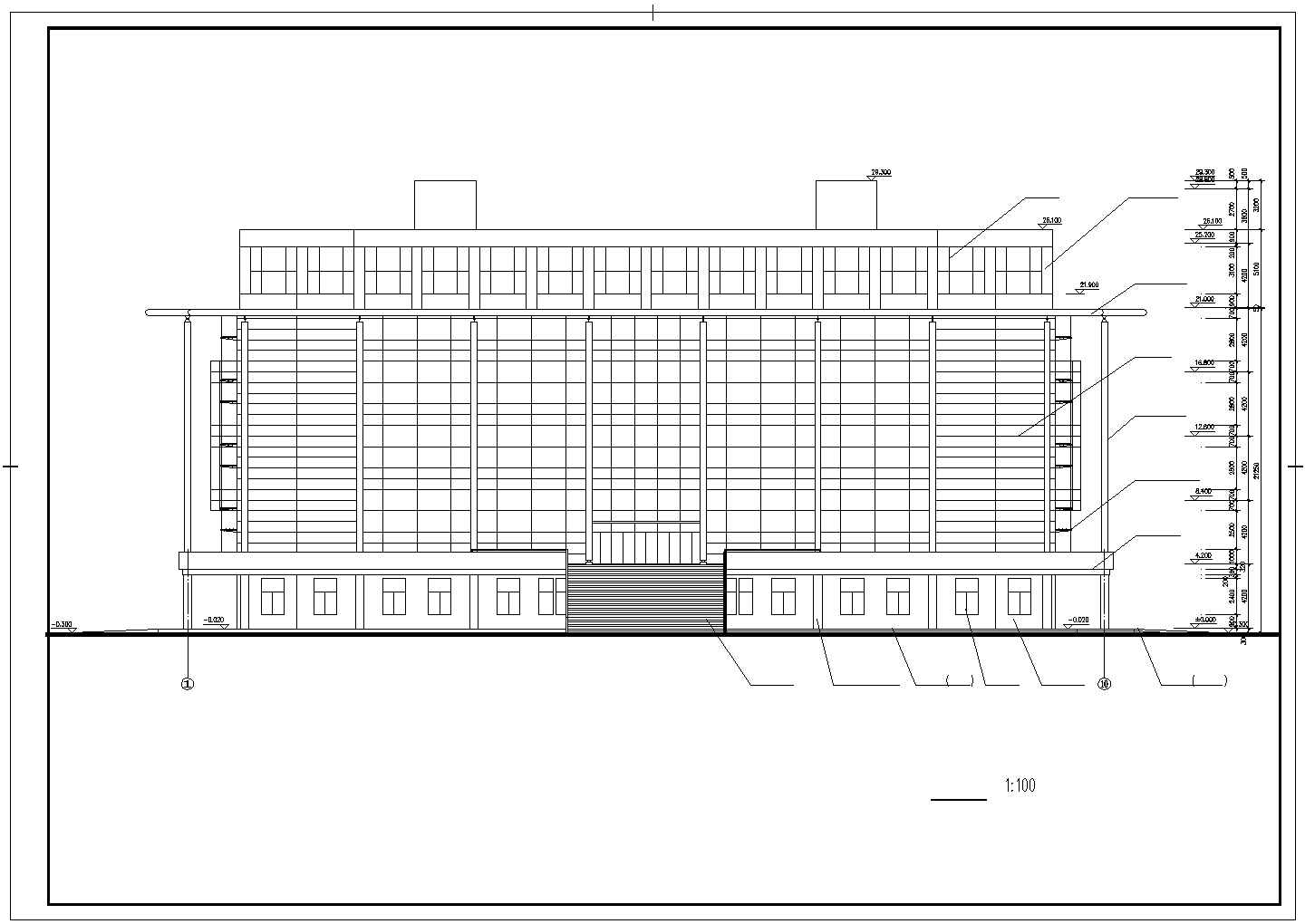 某地区师范学院教学楼中心规划方案设计CAD资料