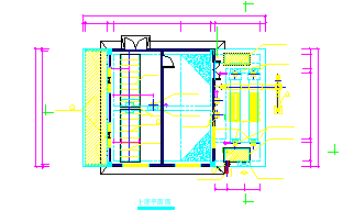 某沉井施工污水提升泵房cad设计图纸-图二