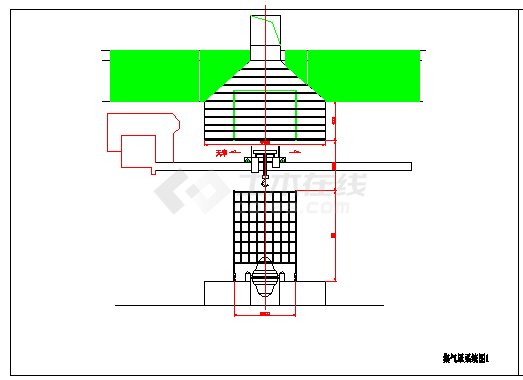 钢铁厂AOD炉除尘收集系统cad设计图纸-图一