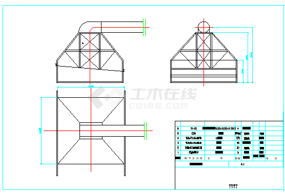 钢铁厂AOD炉除尘收集系统cad设计图纸-图二