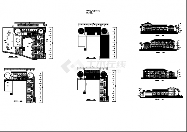 泗阳某小型幼儿园3层教学楼建筑设计施工cad图纸-图一