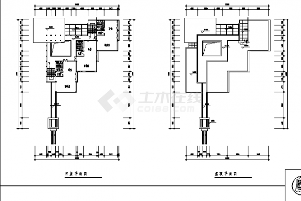 重庆某幼儿园3层教学楼建筑设计施工cad图纸-图二