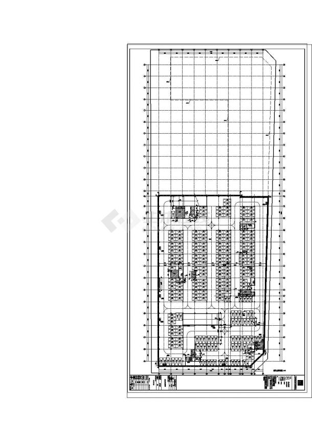 某南区二号商业用地地下室CAD设计施工图纸-图一