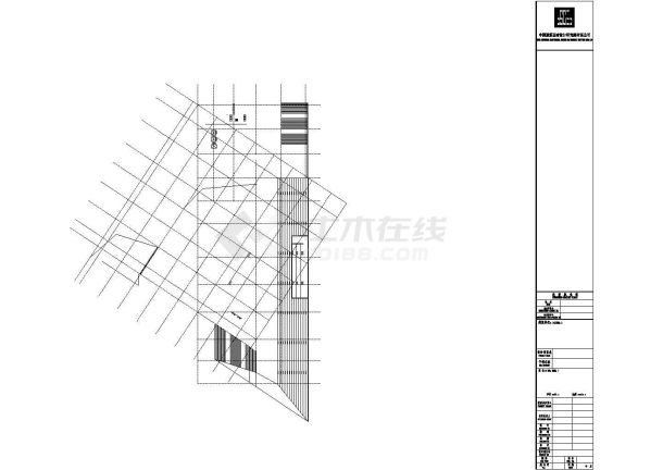 某郫县文化中心体育中心CAD综合楼设计施工平立面图纸-图二
