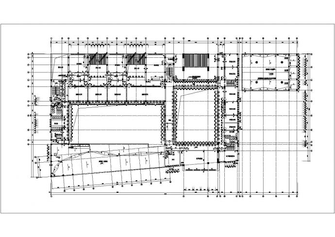 长沙xx小学5100平米四层框架结构教学楼平面设计CAD图纸_图1