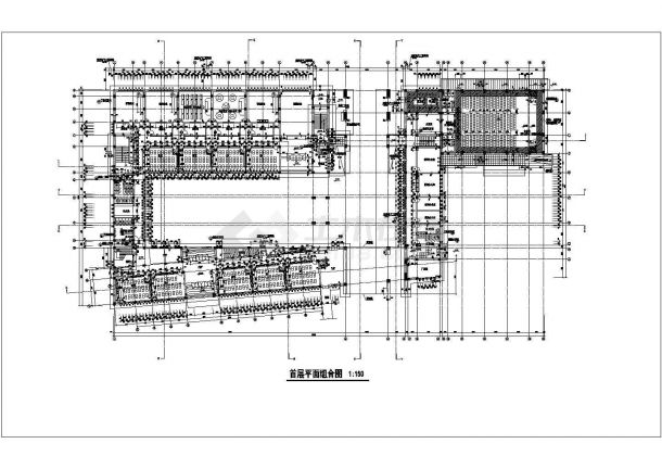 长沙xx小学5100平米四层框架结构教学楼平面设计CAD图纸-图二
