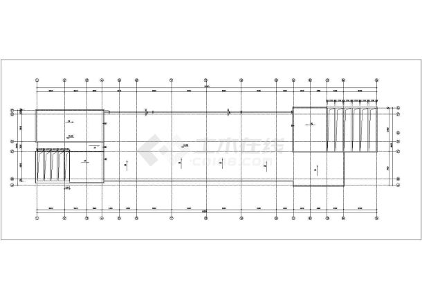 崇州市长安小学5300平米4层框架结构教学楼建筑设计CAD图纸-图一