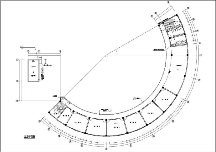 大学8000平米五层框架结构学生食堂全套建筑设计CAD图纸_图1