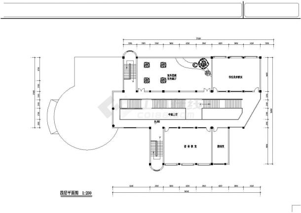 某市重点中学科学活动中心建筑方案设计施工CAD资料-图二