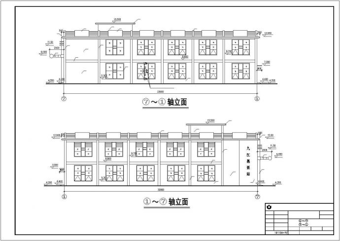 某地泵站主厂房建筑设计CAD图纸_图1