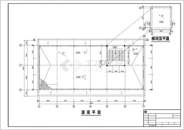 某地泵站主厂房建筑设计CAD图纸-图二