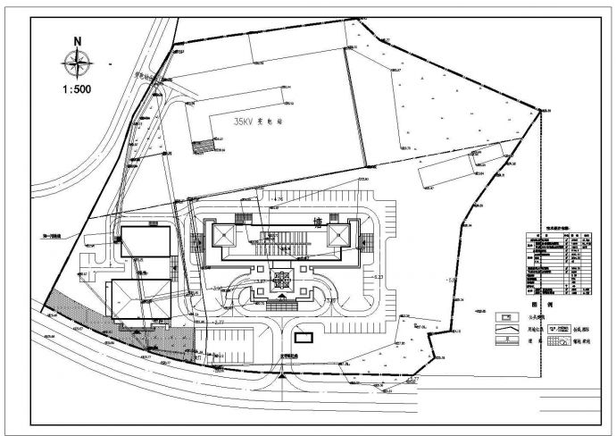 襄阳市某大型电力公司平面规划布局设计CAD图纸（占地2.9万平米）_图1