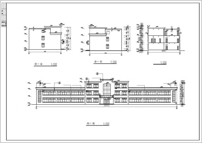 某厂房建筑设计CAD图（共4张）_图1