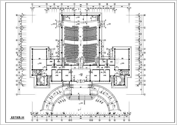 某市重点宗教学校综合楼建筑设计施工CAD资料-图二