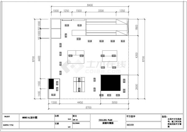 某76平方服装专卖店CAD装修设计全套施工图纸-图二