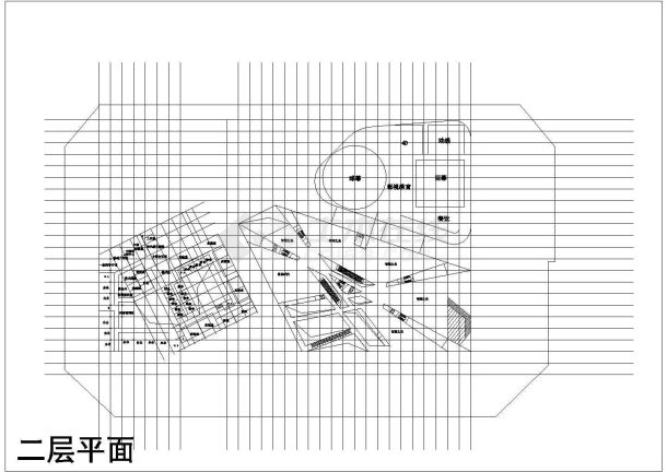 某市级文化馆科技馆CAD平面设计图纸-图一