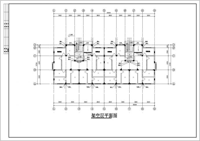 某1架空+6层(1梯2户2单元)住宅楼给排水设计cad详细施工图（含设计说明）_图1