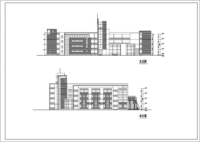 某省重点研究生院教学楼全套建筑设计施工CAD资料_图1
