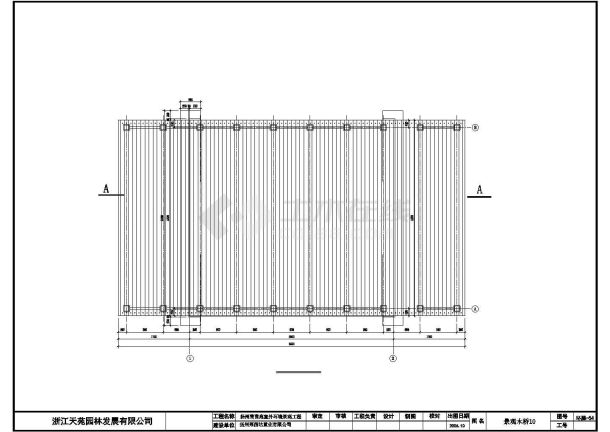 某园区拱桥CAD设计规划图纸-图一