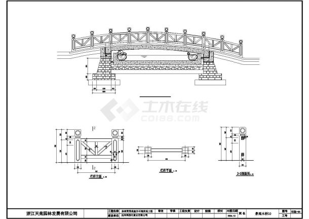 某园区拱桥CAD设计规划图纸-图二