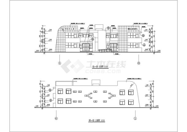 某省重点大型幼儿园舞蹈艺术综合楼建施设计CAD资料-图二
